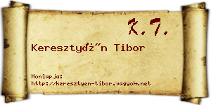 Keresztyén Tibor névjegykártya